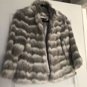 Tahari Faux Fur Jacket, New with Tags